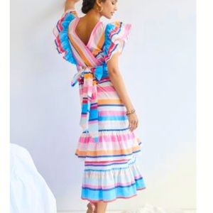 PLENTY BY TRACY REESE RUFFLED MAXI DRESS